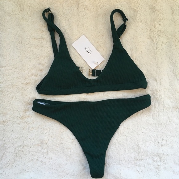 dark green bikini set